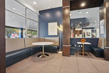 Cyber café with gourmet coffee bar & wi-fi access